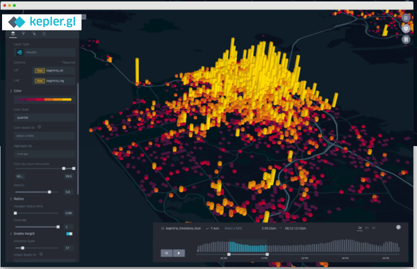 Kepler, a powerful open source geospatial analysis tool for large-scale data